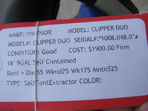 Self Contained Carpet Extractor - $1 (Austin (St Elmo Arts District))