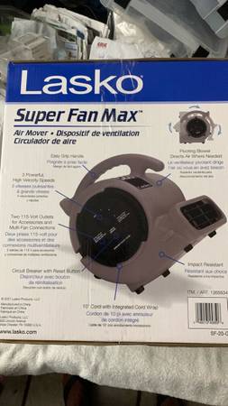 Air Mover Lasko super fan Max New - $65 (Odessa)