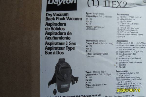 Commercial Backpack Vacuum - $150