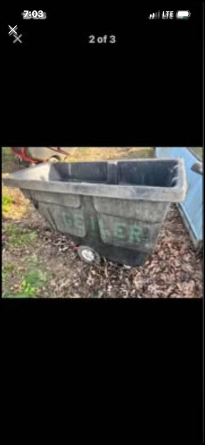 Small push trash cart