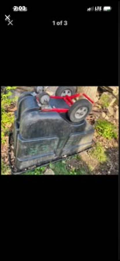 Small push trash cart