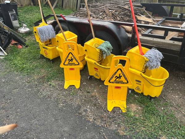Mop buckets with acc - $50