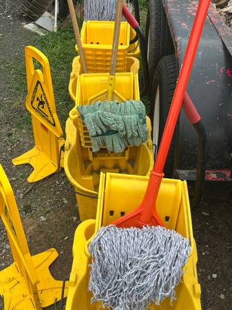 Mop buckets with acc - $50