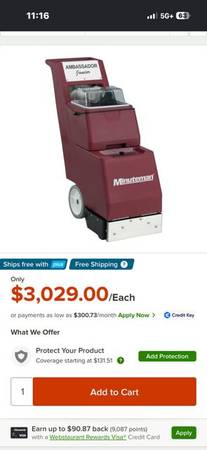 Minuteman Ambassador Commercial Carpet Cleaner/Extractor - $600 (Duluth, MN)