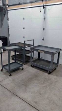 UTILITY Shop Service Janitorial CART 45"x 24" Poly tool garden - $75 (Long Grove)