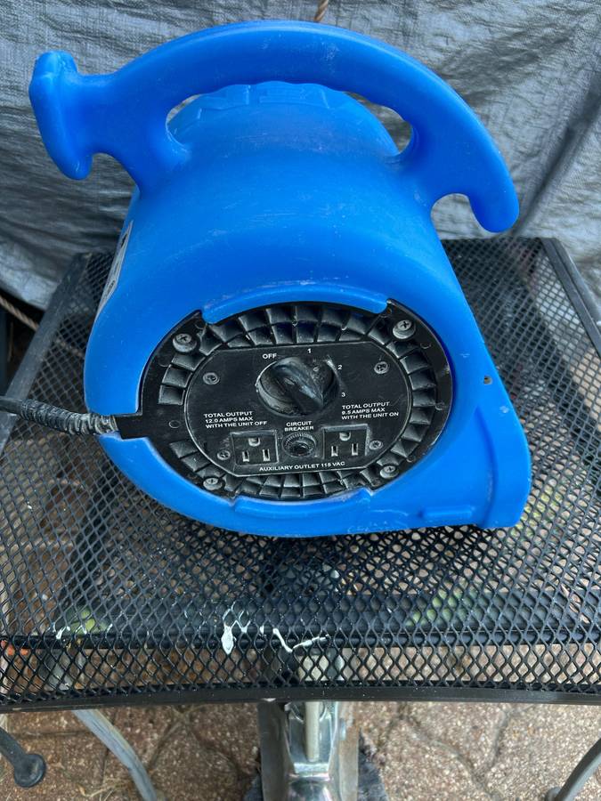 B-AIR VP-20 ⅕ HP COMMERCIAL AIR MOVER & BLOWER FAN: BLUE