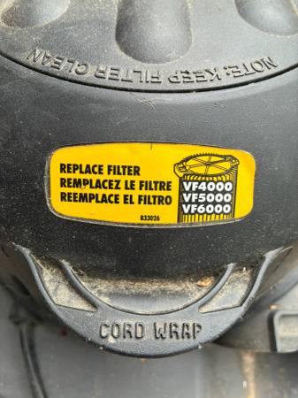 Vacuum Cleaner RIDGID Wet/Dry 16 Gallon 5.0 Peak HP (no filter) - $60 (South County, Saint Louis, MO 63129)